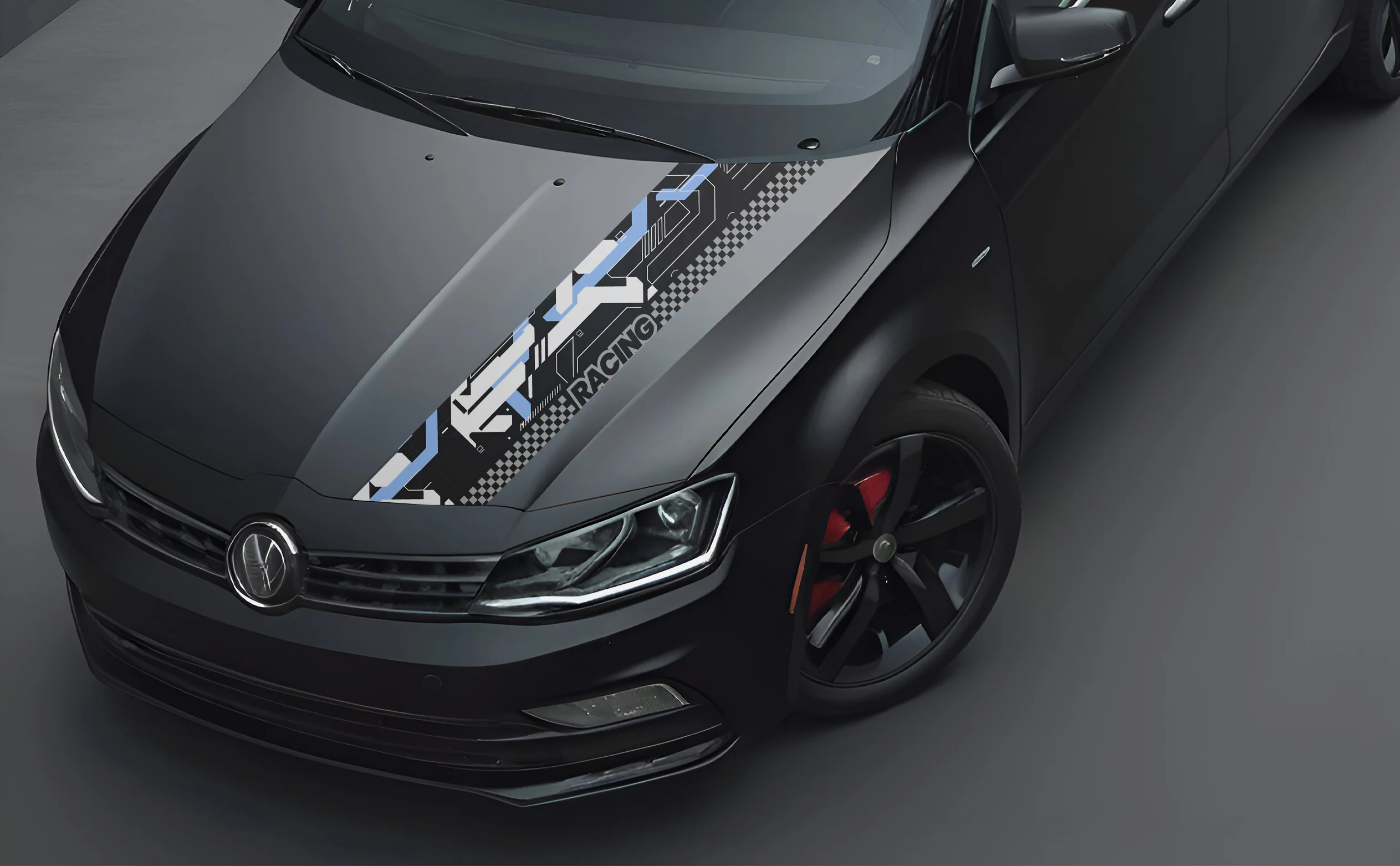 Metro Stripe Bonnet Wrap for Cars