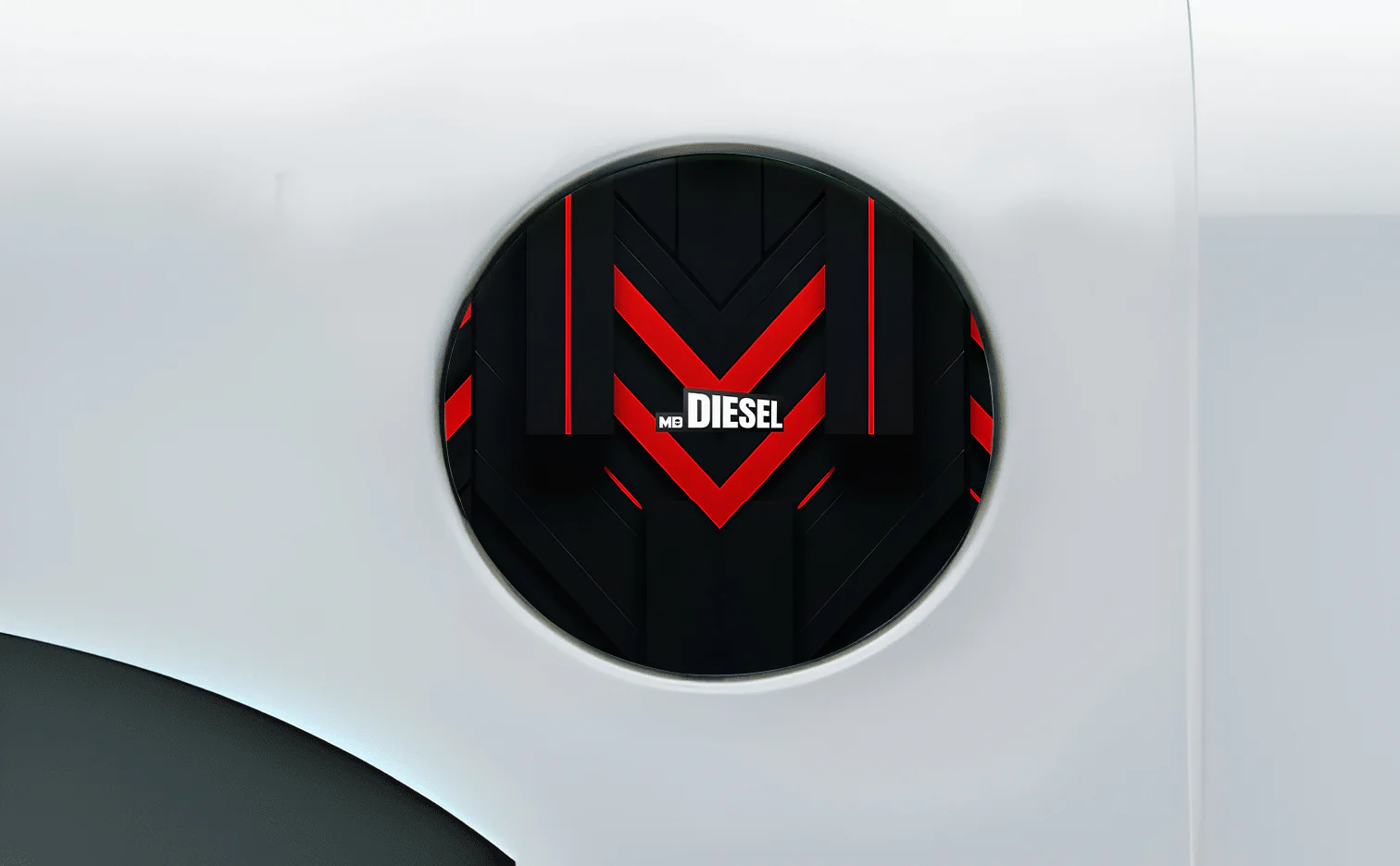Red Strip Fuel Cap Wrap for Cars - Image 3