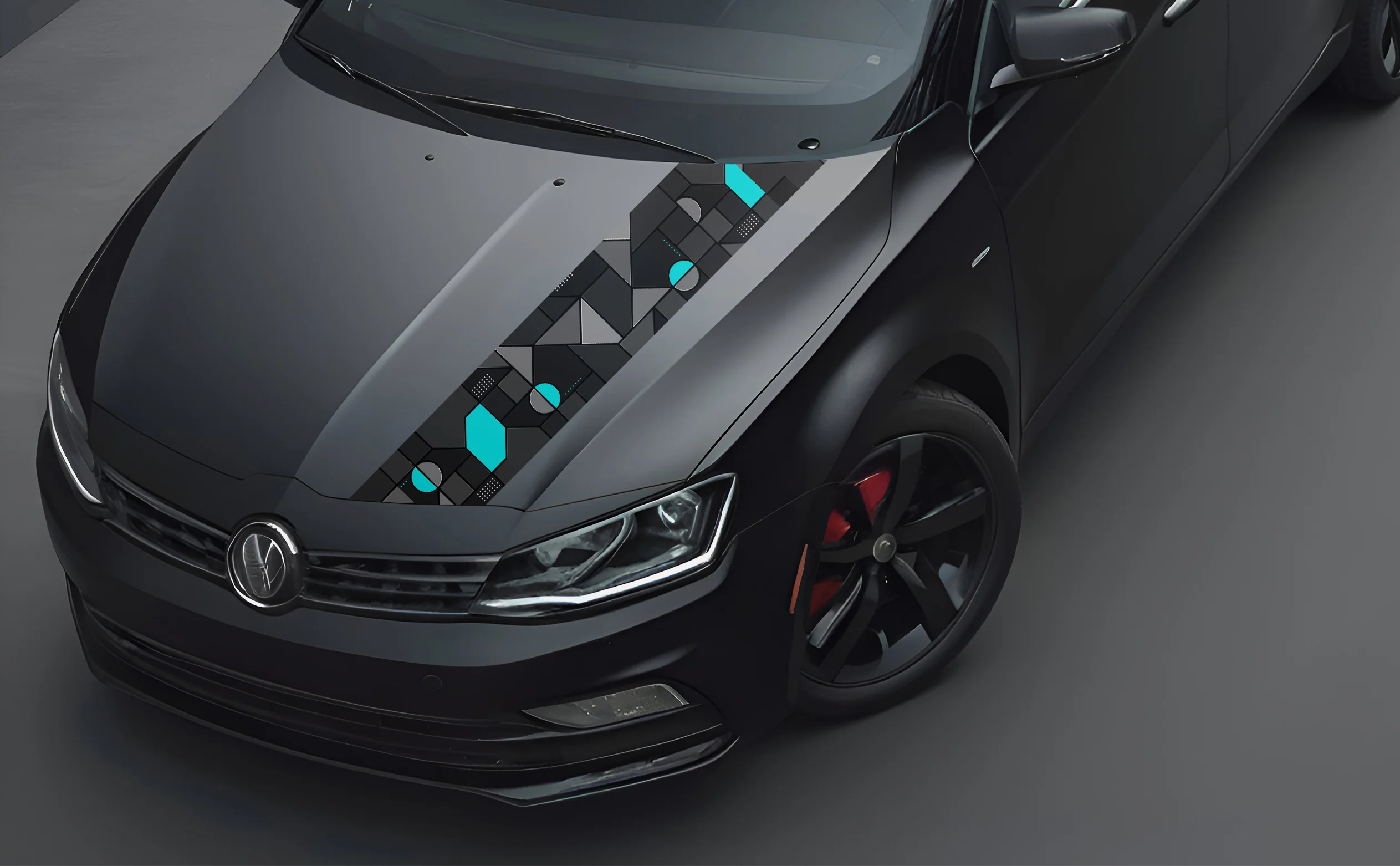 Zen Blocks Bonnet Wrap for Cars