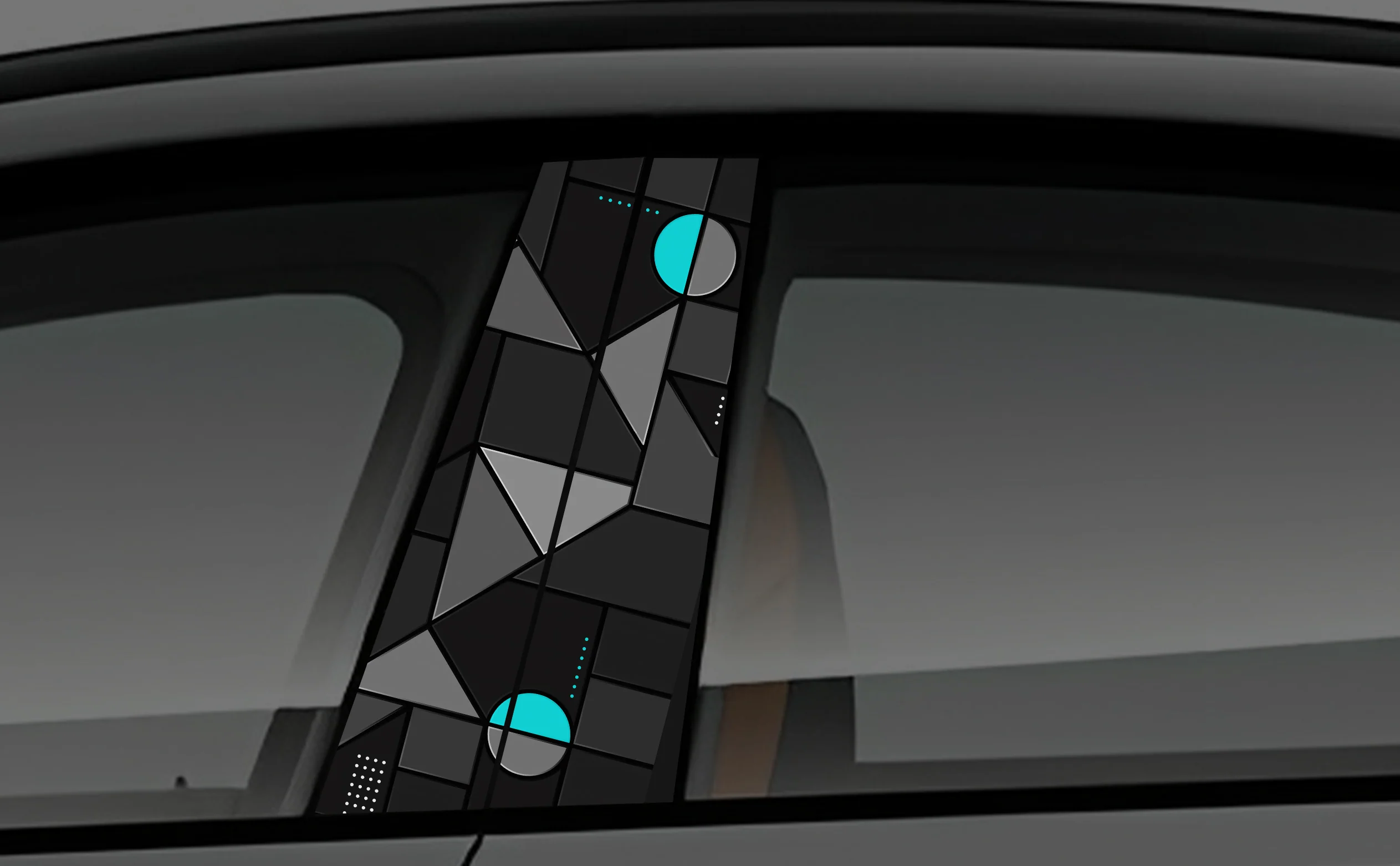 Zen Blocks Window Pillar Wrap for Cars